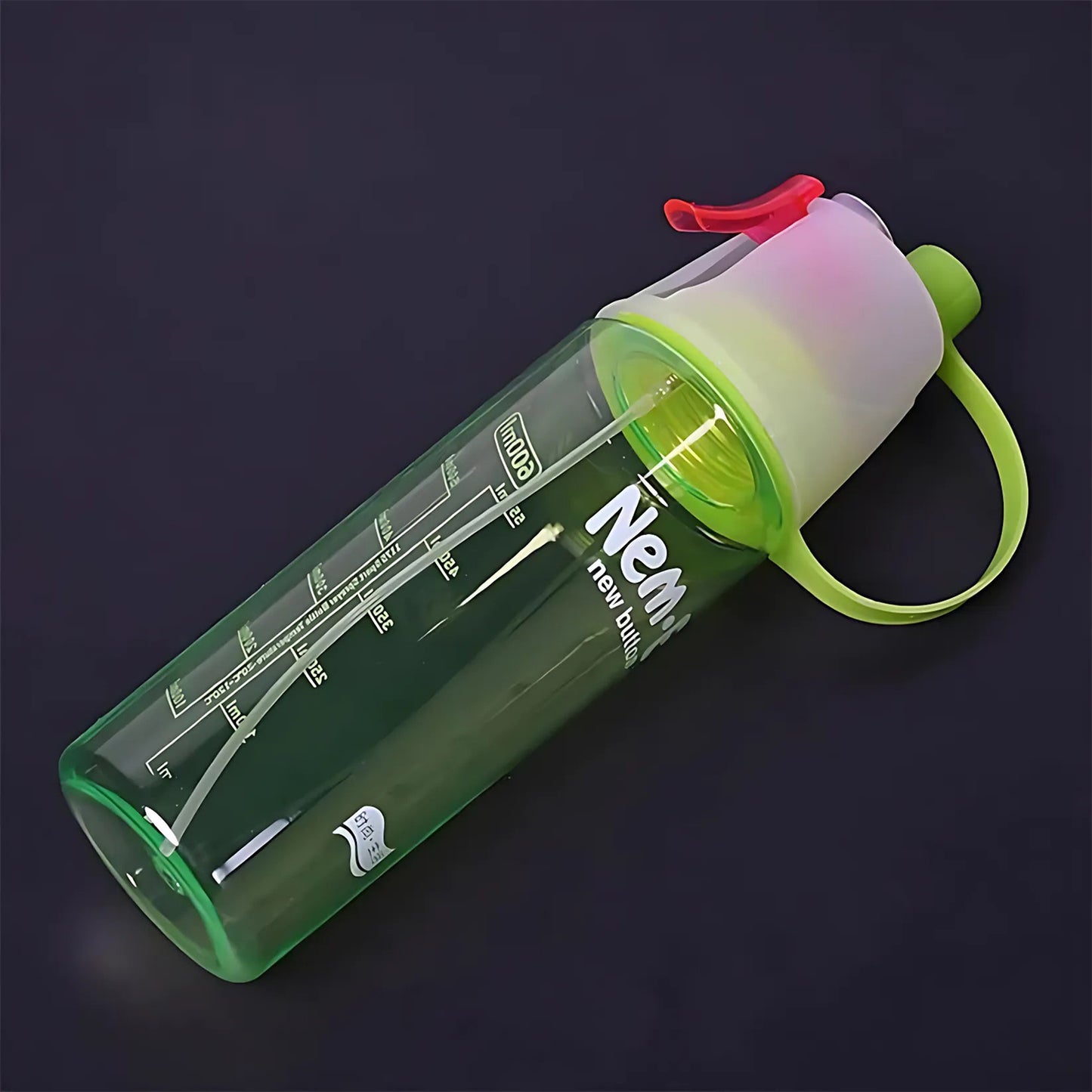 Plastic Dual Function Sports Water Bottle With Built-in Mist Spray And Leakproof Cap (600ml  1 Pc) - Happy Price - Image 5