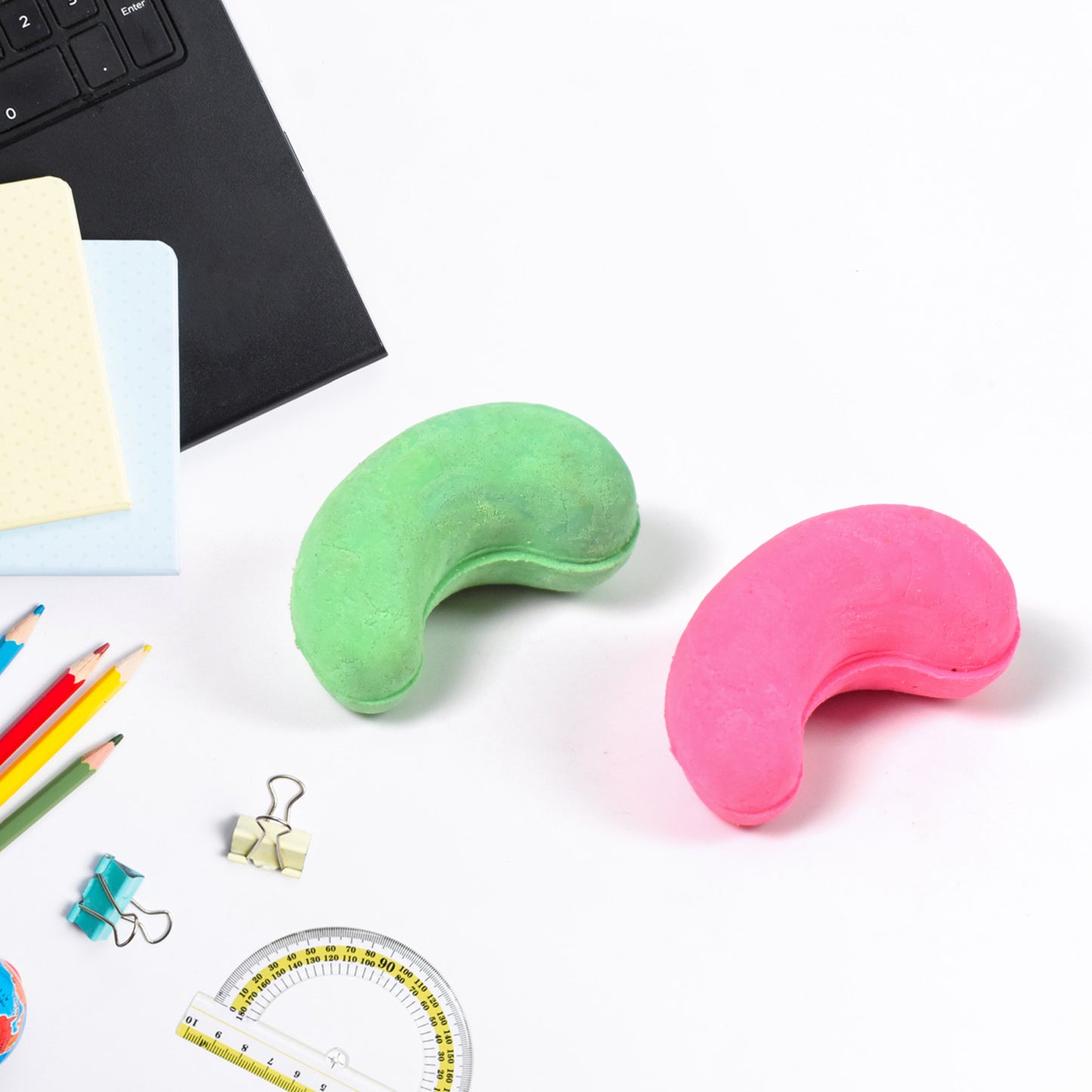 Cashew Nut Eraser Rubber Erasers (1 Pc  Mix Colour  Design) - Happy Price - Image 5