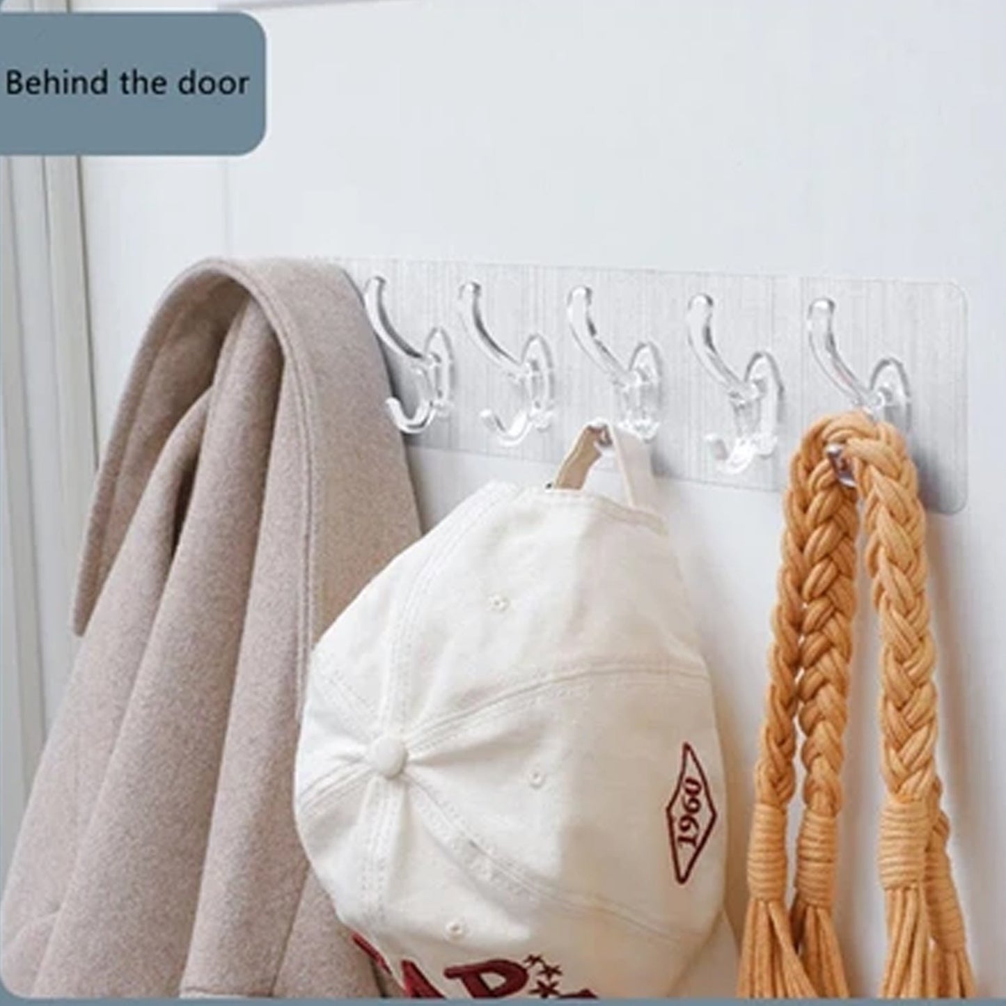 Adhesive Transparent Heavy Duty Wall Hook - Happy Price - Image 5