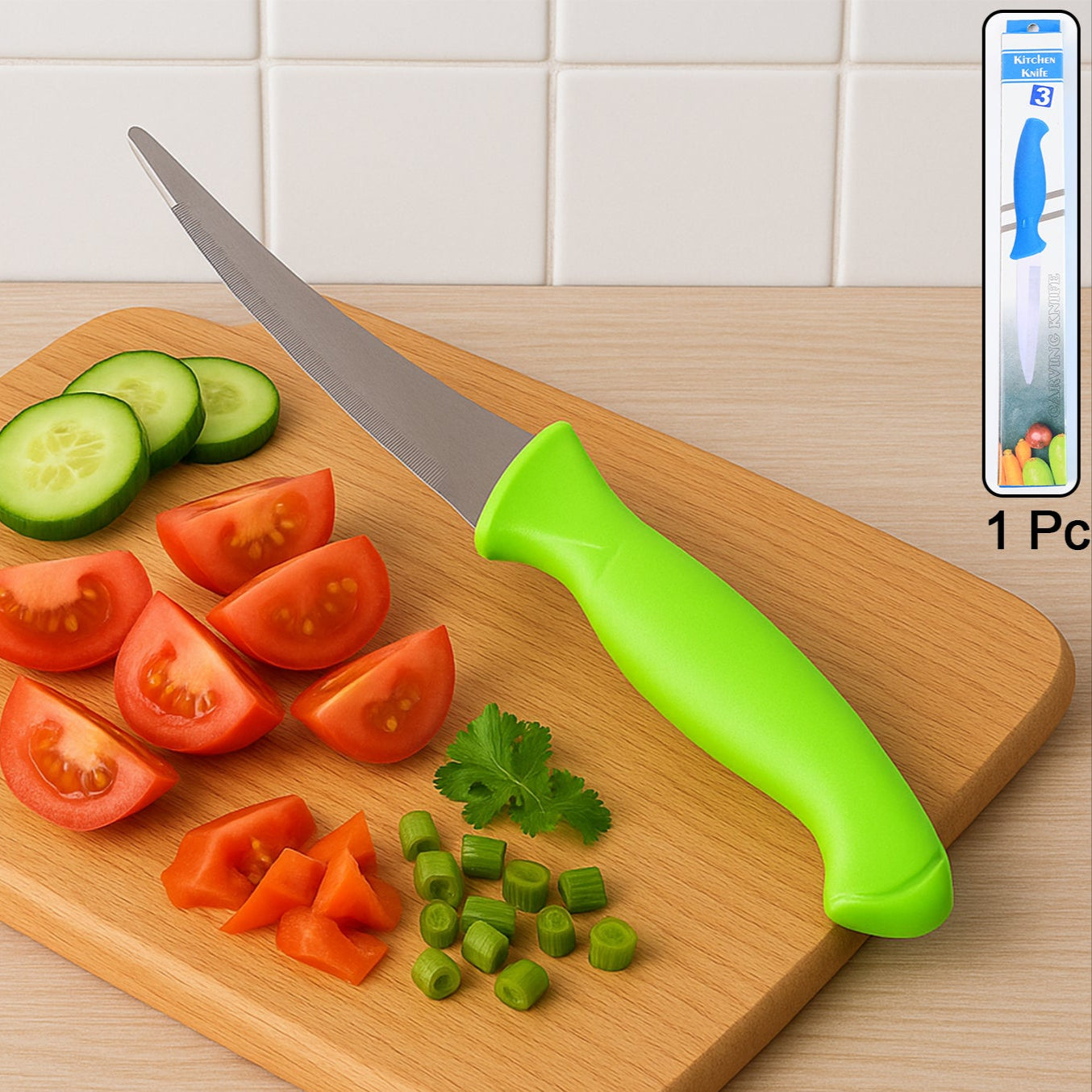 Premium Quality Multipurpose Kitchen Knife With Soft Ergonomic Handle (1 Pc) - Happy Price - Image 1