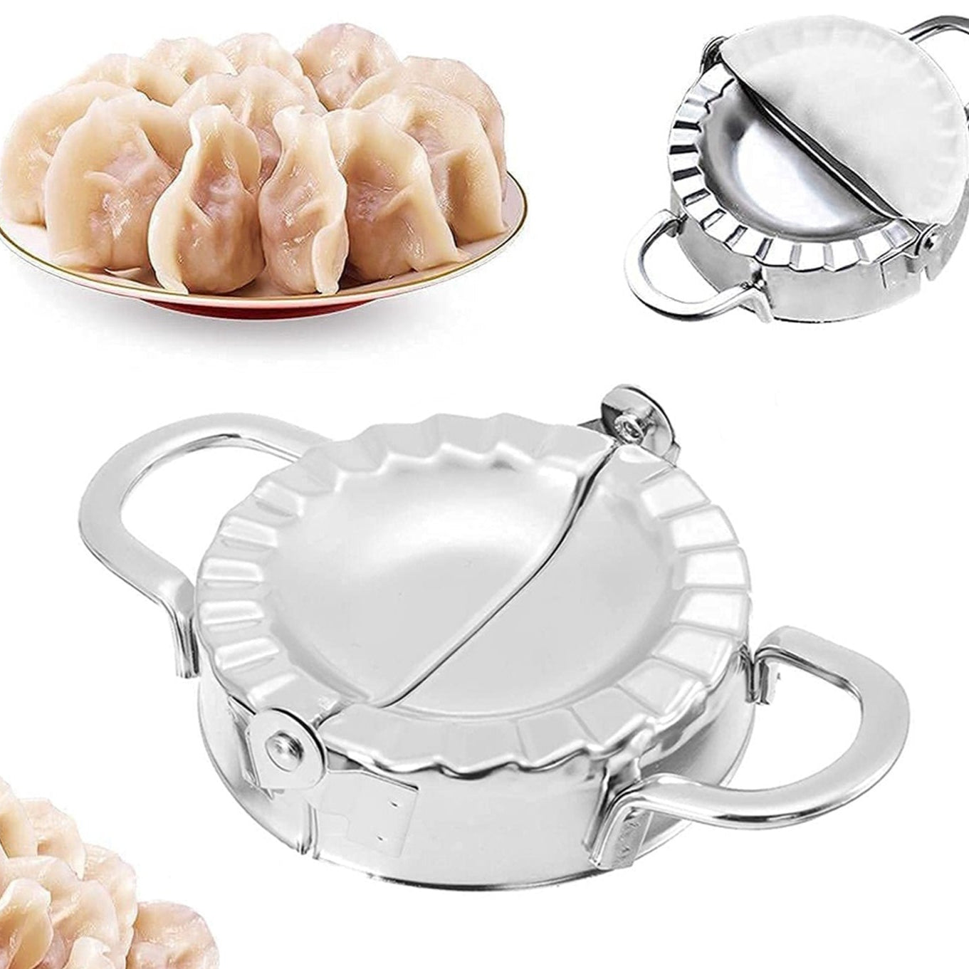 Stainless Steel Dumpling Maker Dough Cutter Pie Mold Tool. - Happy Price - Image 1