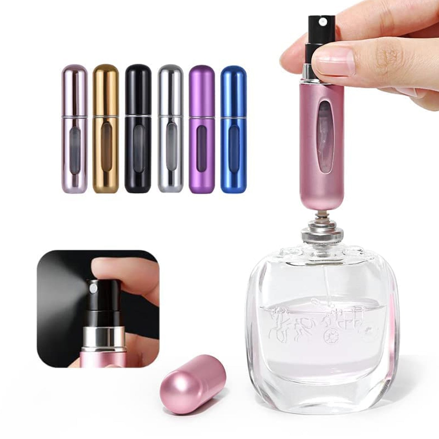 Mini Portable Perfume Empty Spray Bottle (1 Pc  Mix Color) - Happy Price - Image 3