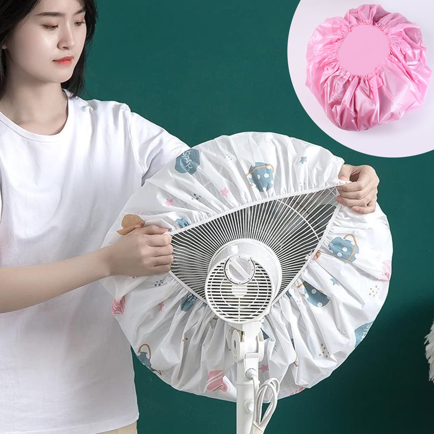 Dust-proof Round Elastic Protective Case Fan Cover (1 Pc) - Happy Price - Image 4