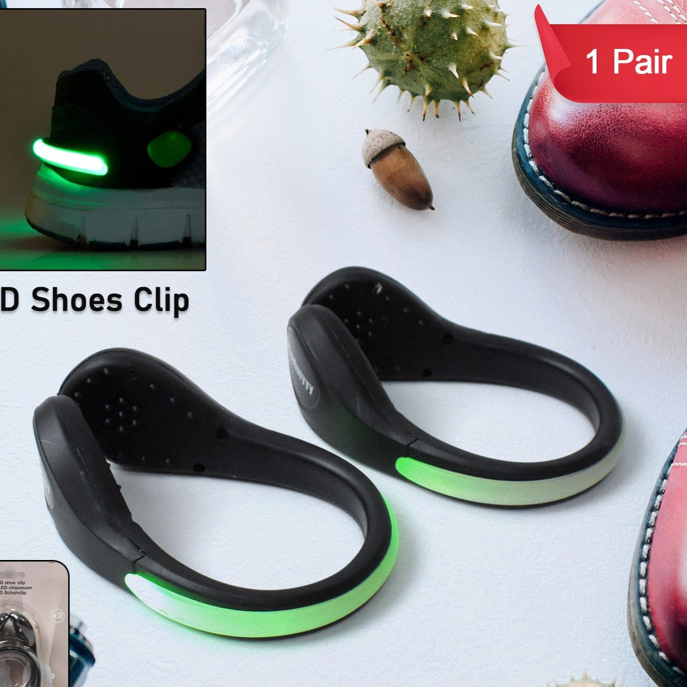 Led Shoes Clip Lights (1 Pair) - Happy Price - Image 1