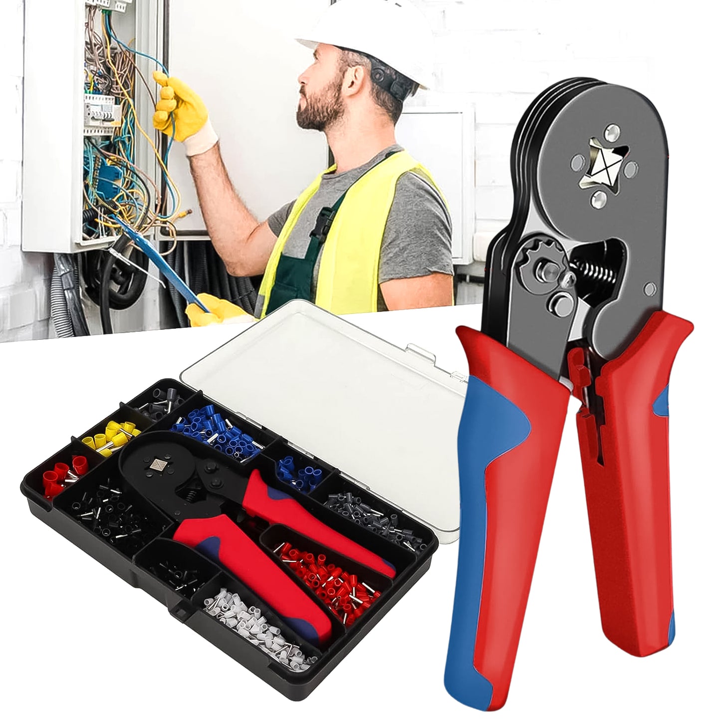 Wire Ferrule Kit With 1200pcs Wire End Ferrules  Crimper Plier - Happy Price - Image 2