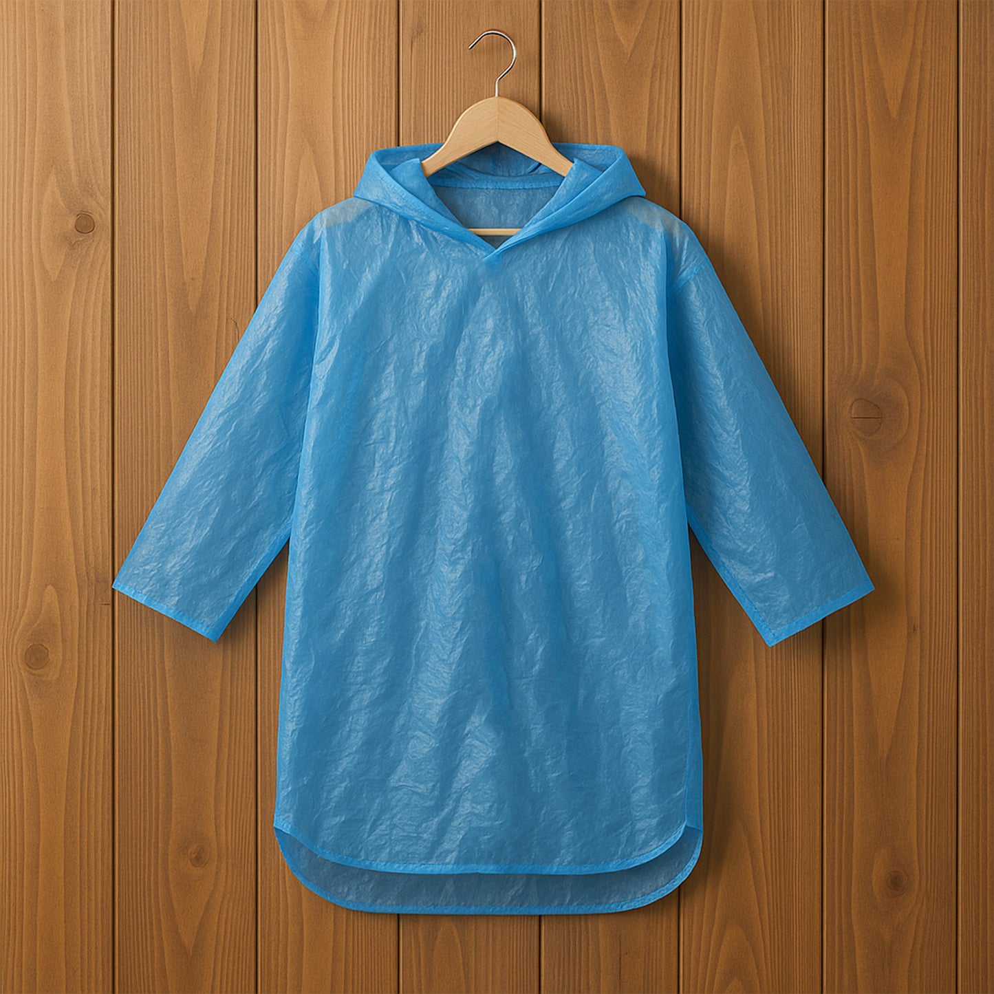 Ultra Lightweight Disposable Raincoat With Hood For Adults (1 Pc) - Happy Price - Image 3