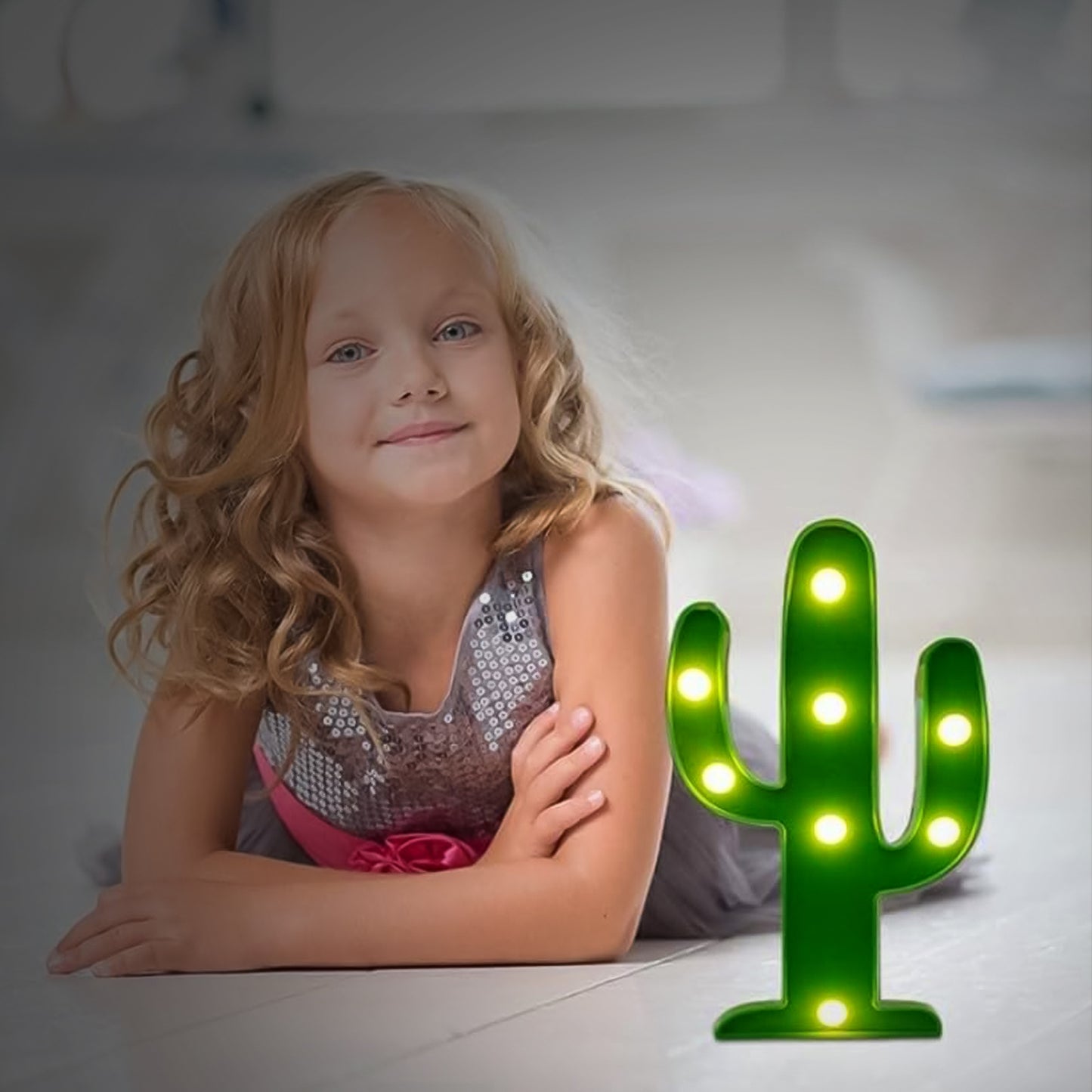Led Cactus Light Led Desk Lamp Led Table Lamp (1 Pc  Battery Not Included) - Happy Price - Image 5