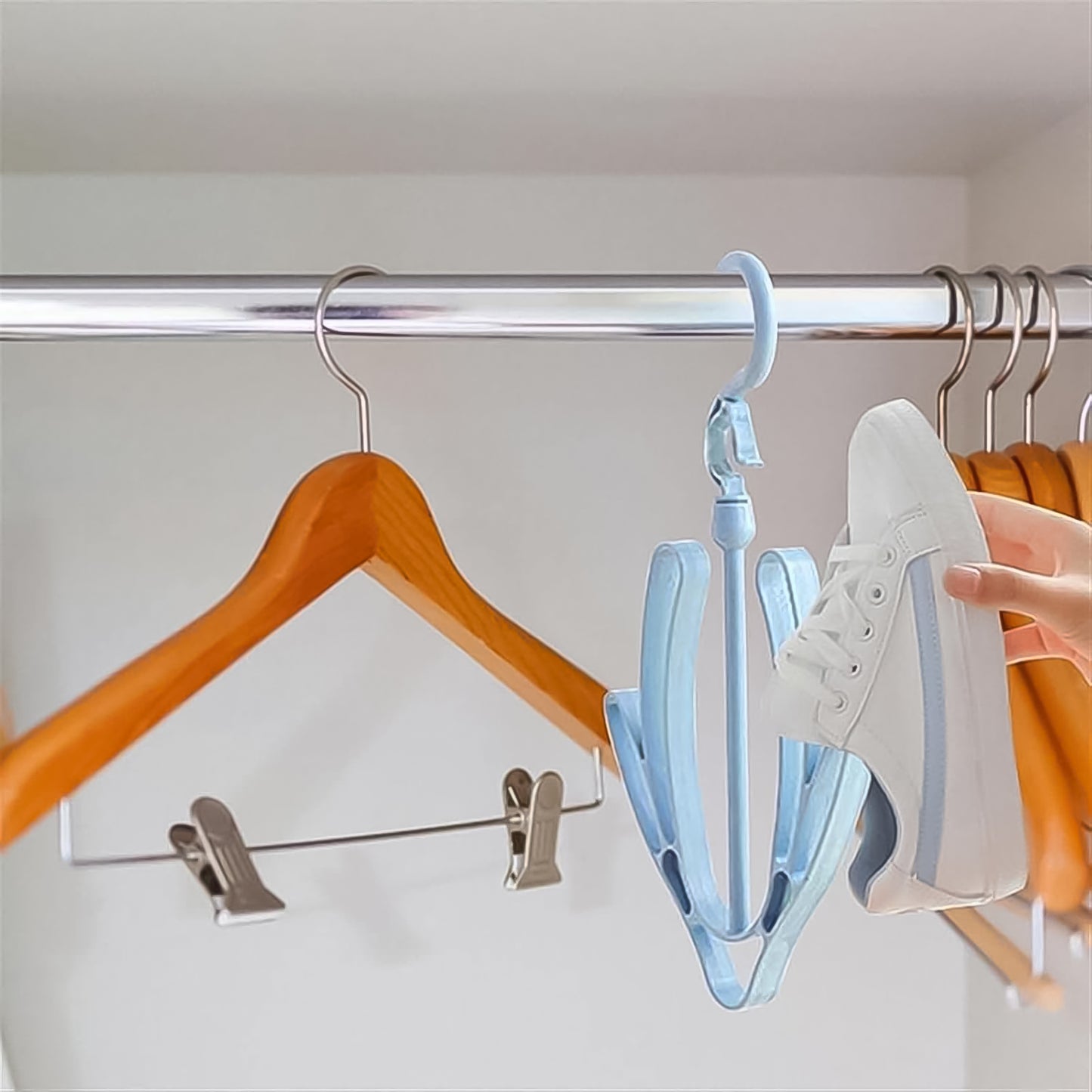 Small Shoes Drying Hanger Rotatable Shoe Hanging Racks (1pc) - Happy Price - Image 5