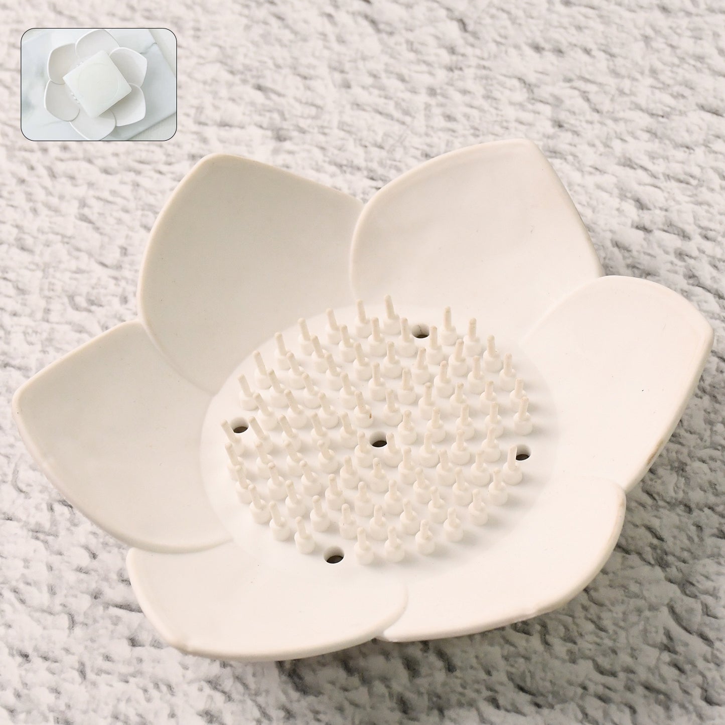 Elegant Lotus-shaped Self-draining Soap Dish Holder (1 Pc) - Happy Price - Image 2