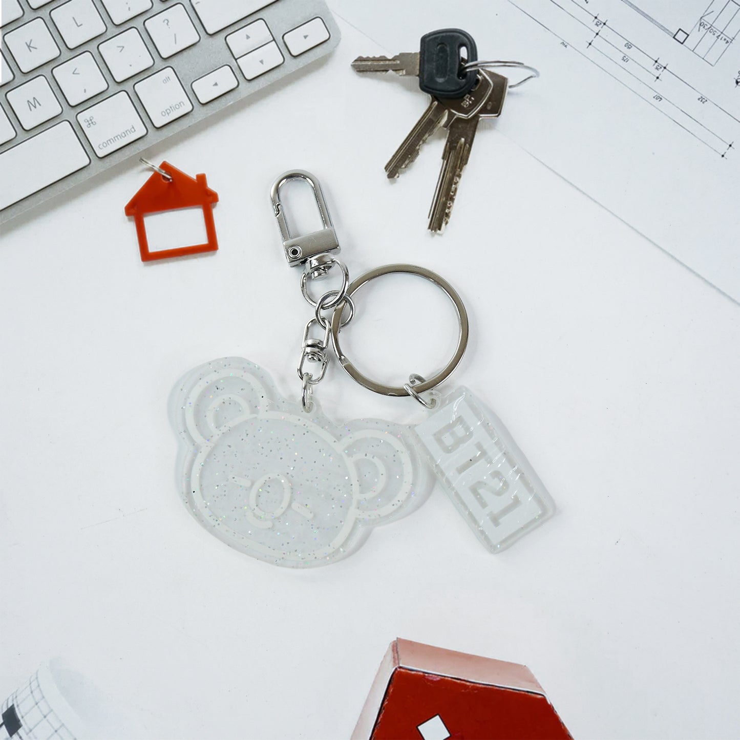 Cute Acrylic And Metal Keychains (1 Pc  Mix Design) - Happy Price - Image 6