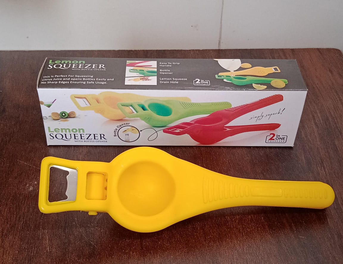 Kitchen 2 In 1 Unbreakable Lemon Squeezer And Bottle Opener (1 Pc) - Happy Price - Image 7