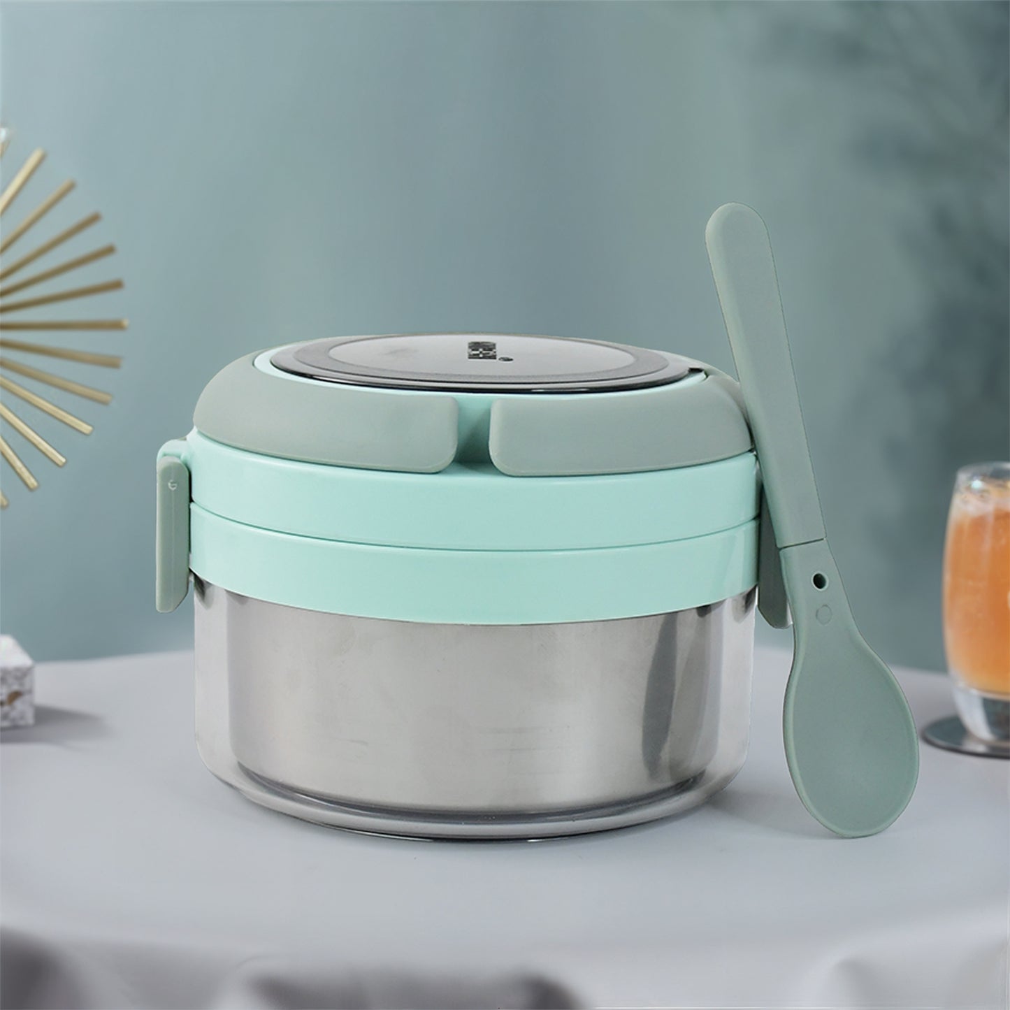 Ganesh Tiara 400ml Stainless Steel Insulated Lunch Box With Leakproof Lid  Folding Spoon - Happy Price - Image 7