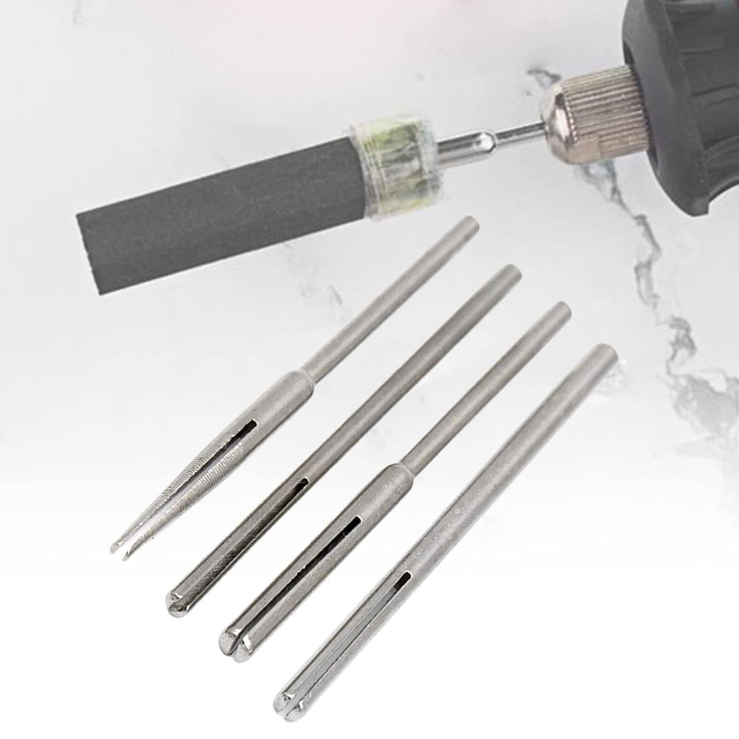 Sandpaper Clamp 3 Mm Split Mandrels Long Abrasive Holder (4 Pcs Set) - Happy Price - Image 4