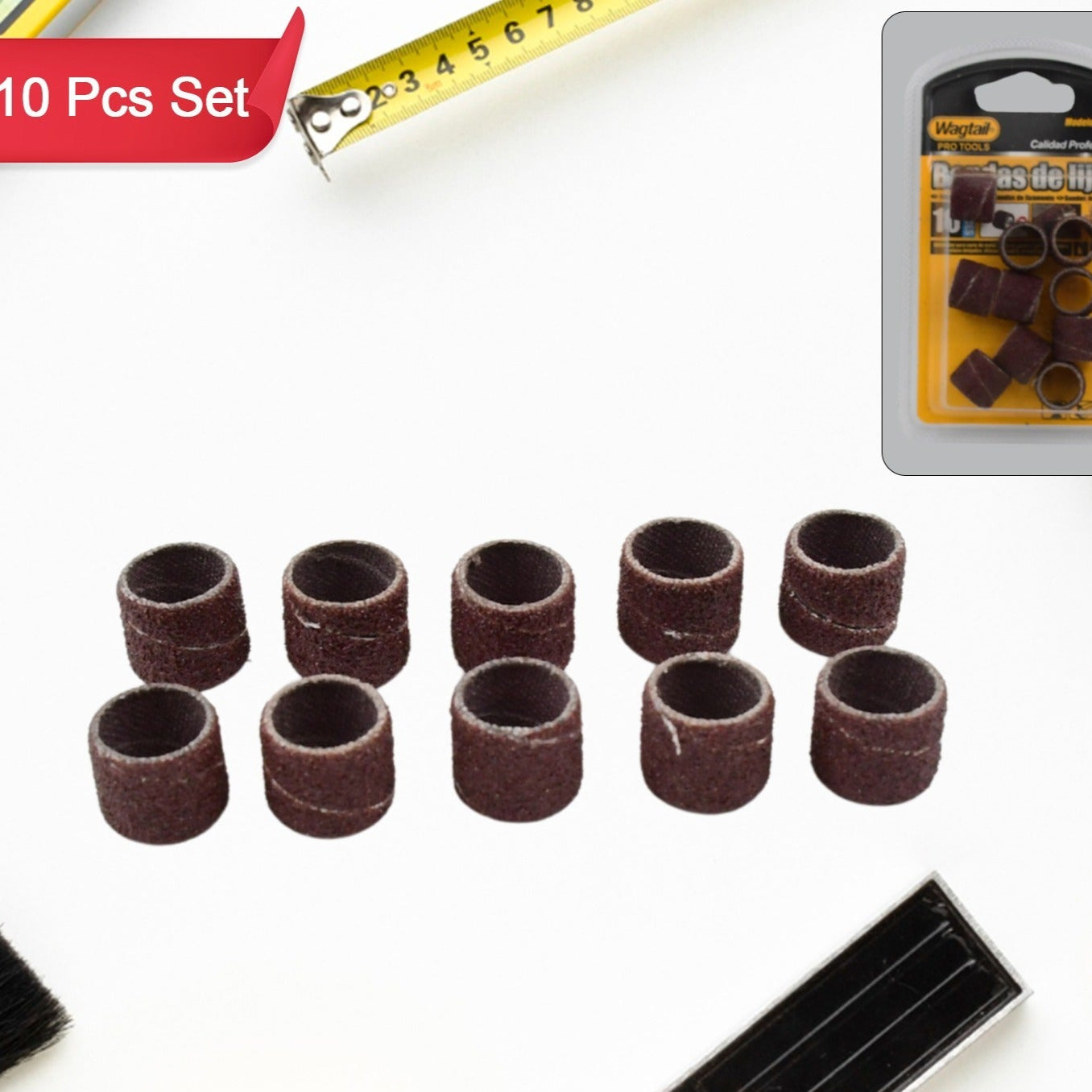 Drum Polishing Kit Drum Sanding Sleeves Widely Used (10 Pcs Set) - Happy Price - Image 1
