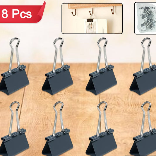 Paper Holding Binder Clips Paper Clips (8 Pcs Set  Mix Color) - Happy Price - Image 1