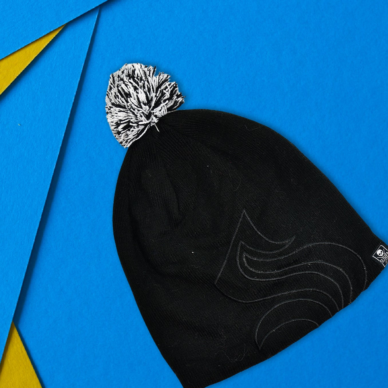 Mens And Womens Skull Slouchy Winter Woolen Knitted Black Inside Fur Beanie Cap. - Happy Price - Image 1