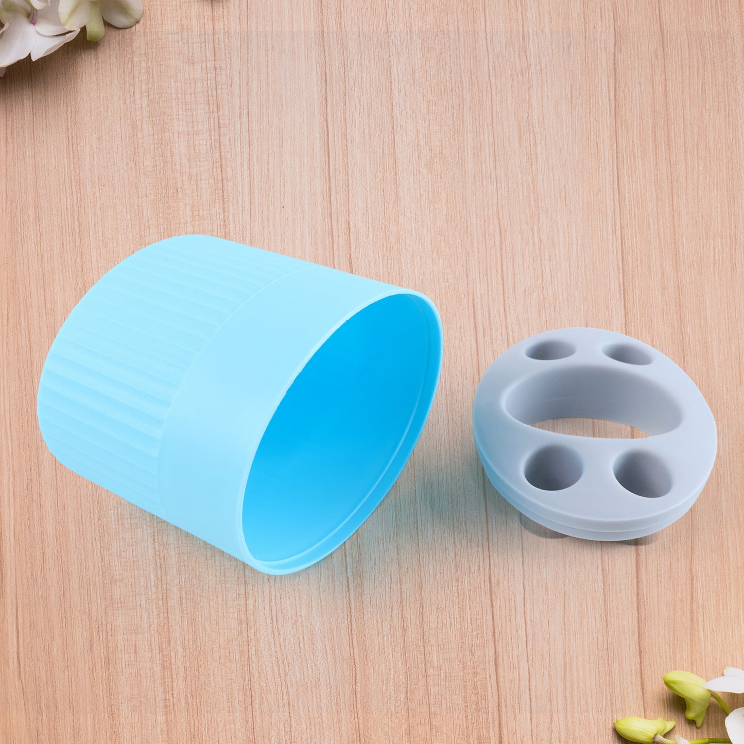 Multipurpose Bathroom Toothbrush And Utility Holder Stand With Multiple Slots (1 Pc) - Happy Price - Image 3