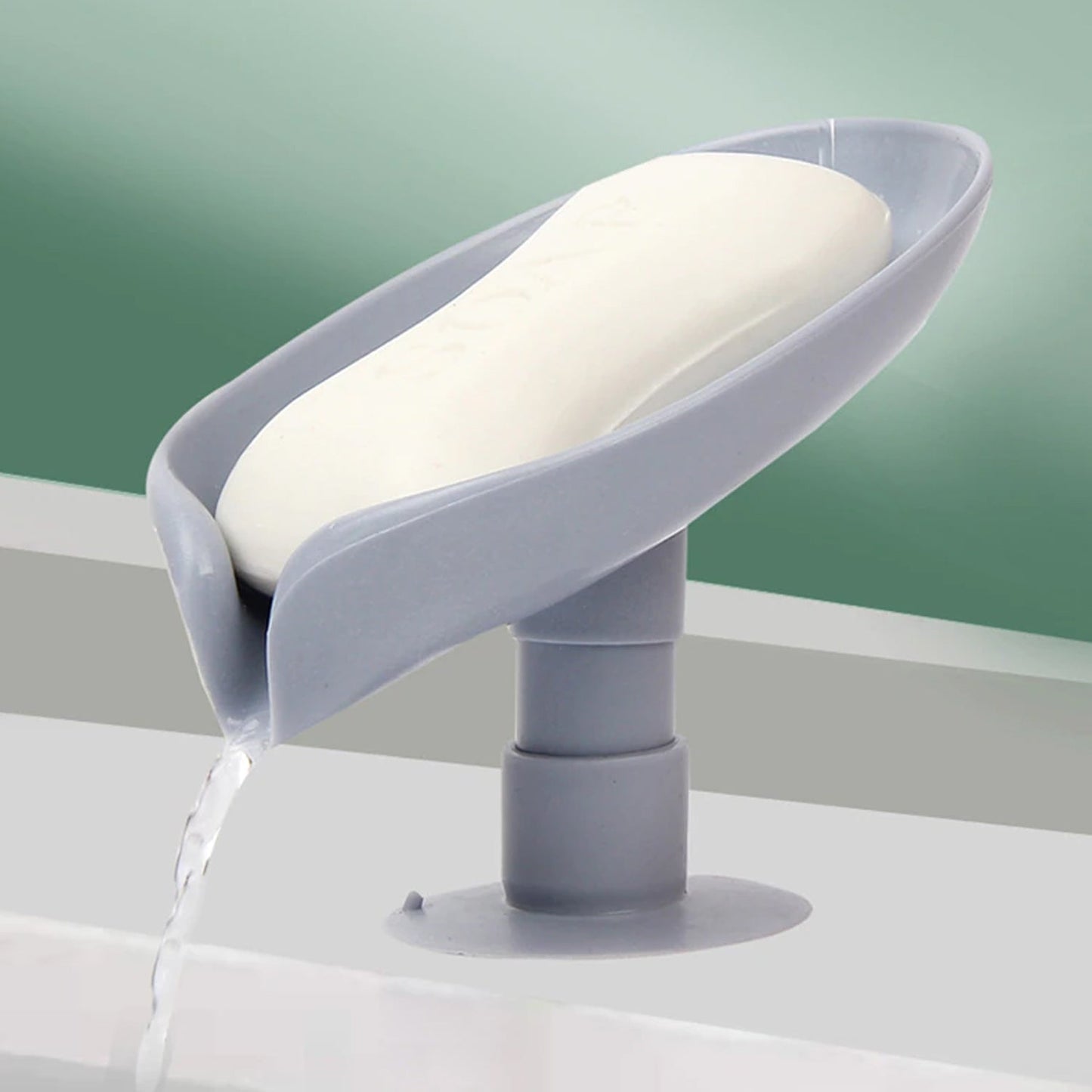 Self Draining Soap Holder For Bathroom Leaf Shape Soap Dish Kitchen Soap Tray - Happy Price - Image 2