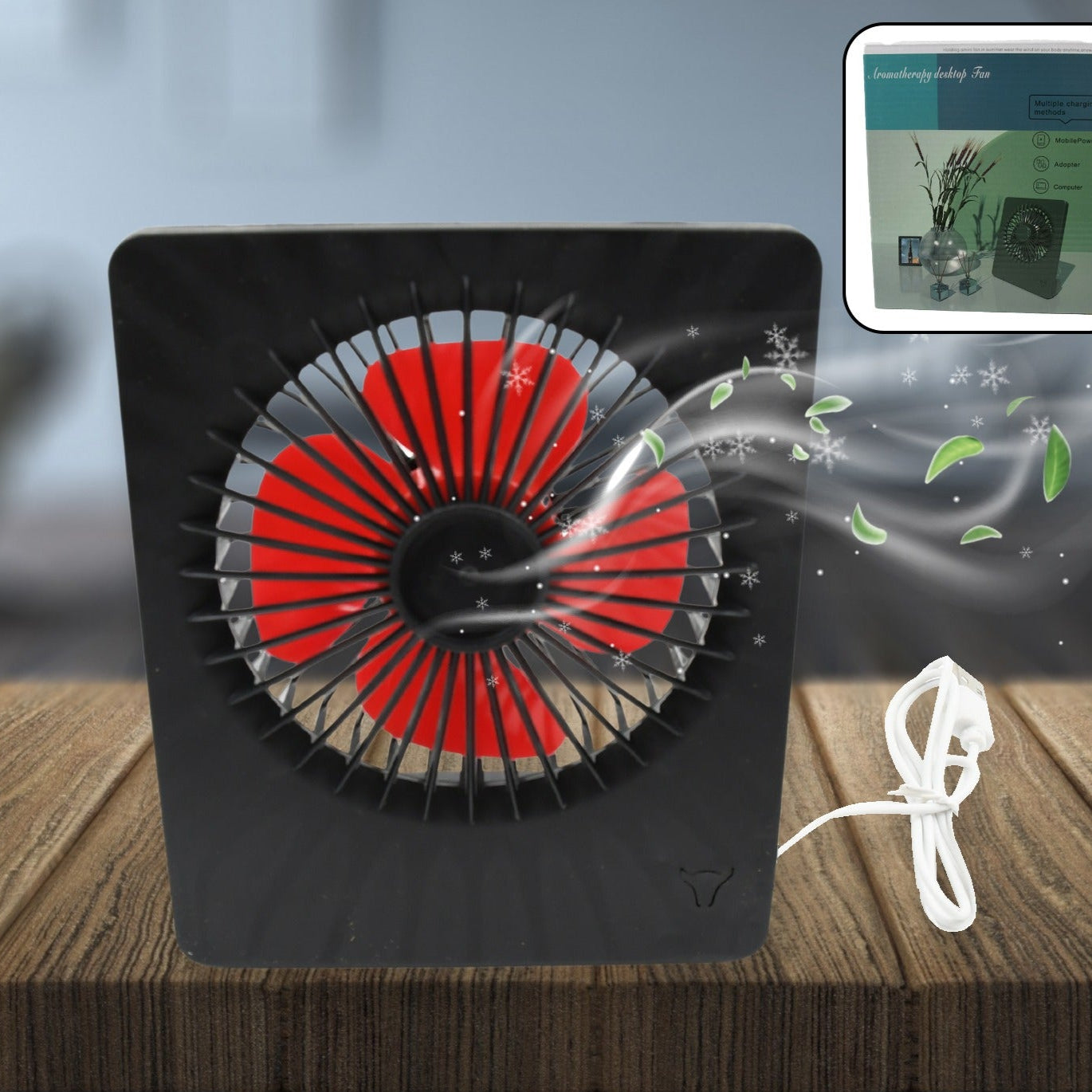 Portable Desk Fan Table Fan 1 Step Speed Setting Fan Personal Desk Fan Suitable For Office School  Home Use - Happy Price - Image 1