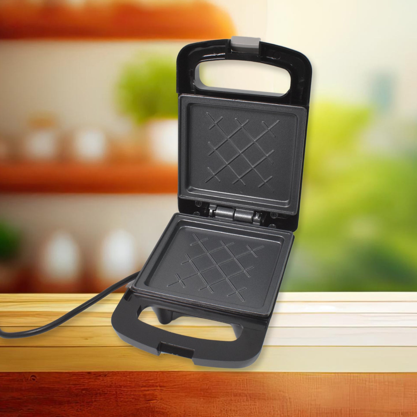 Sandwich Maker Makes Sandwich Non-stick Plates (1 Pc  500w) - Happy Price - Image 3