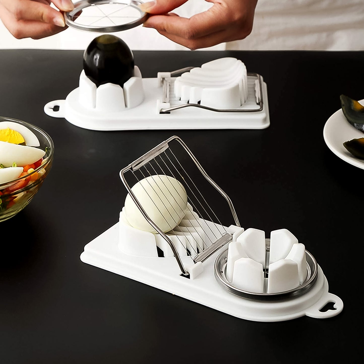 2 In 1 Egg Slicer Egg Cutter For Hard Boiled Eggs - Happy Price - Image 4