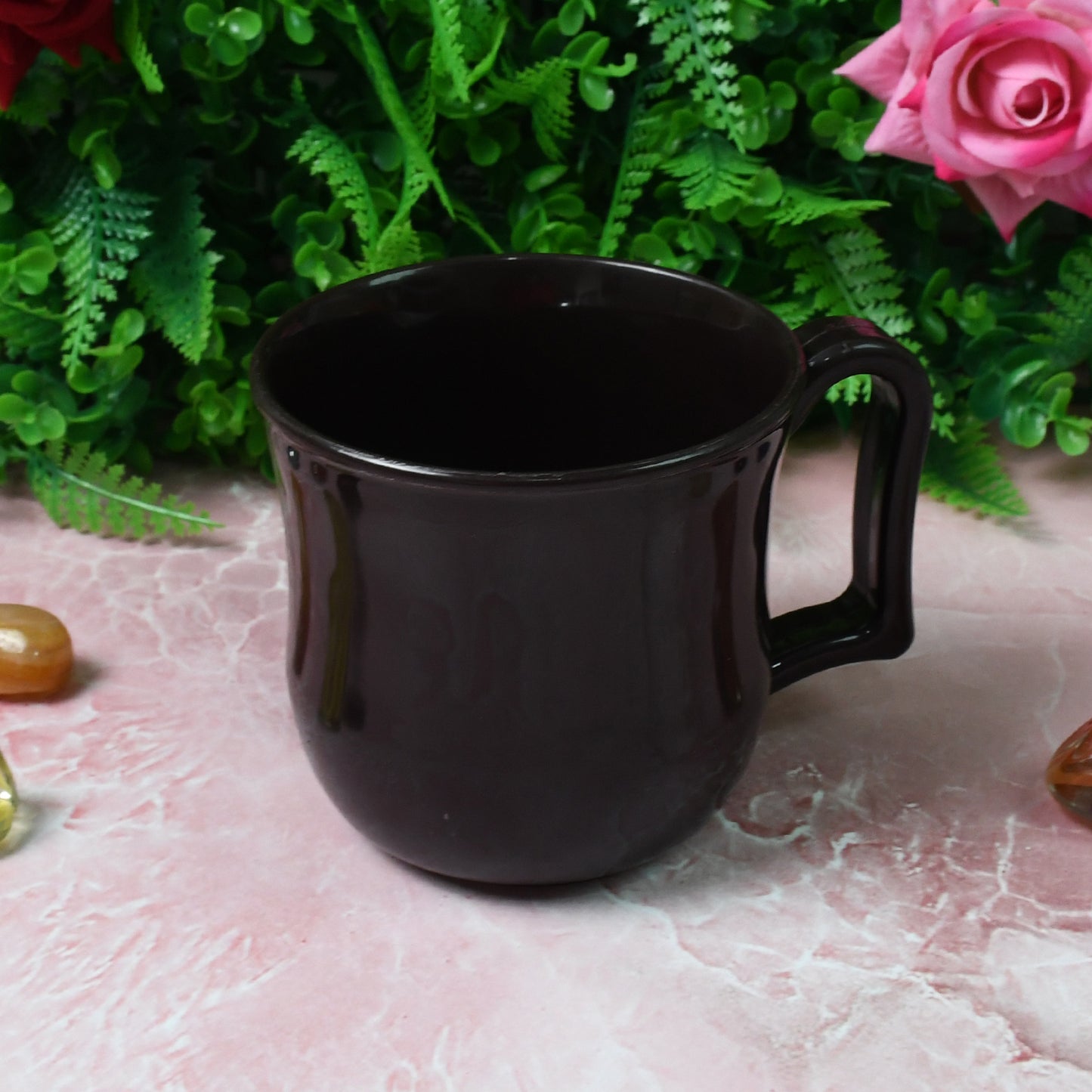 Premium Plastic Coffee  Tea Cups  Mug With Handle(1 Pc  Loose  Black) - Happy Price - Image 2