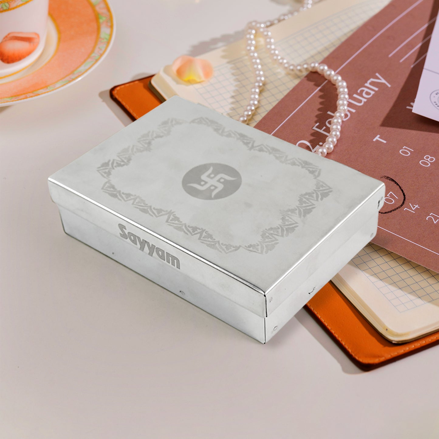 Multipurpose Premium Stainless Steel Jewelry Storage Organizer Box With 6 Compartments (1 Pc) - Happy Price - Image 5