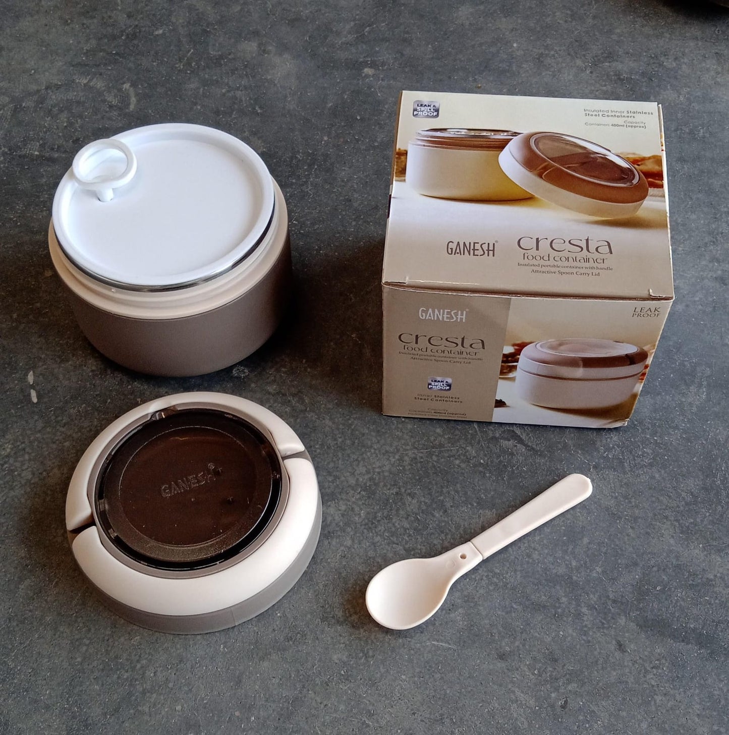 Ganesh Cresta Food Insulated Airtight Leak-proof Lunch Box With Spoon For Office School Picnic (1pc) - Happy Price - Image 7