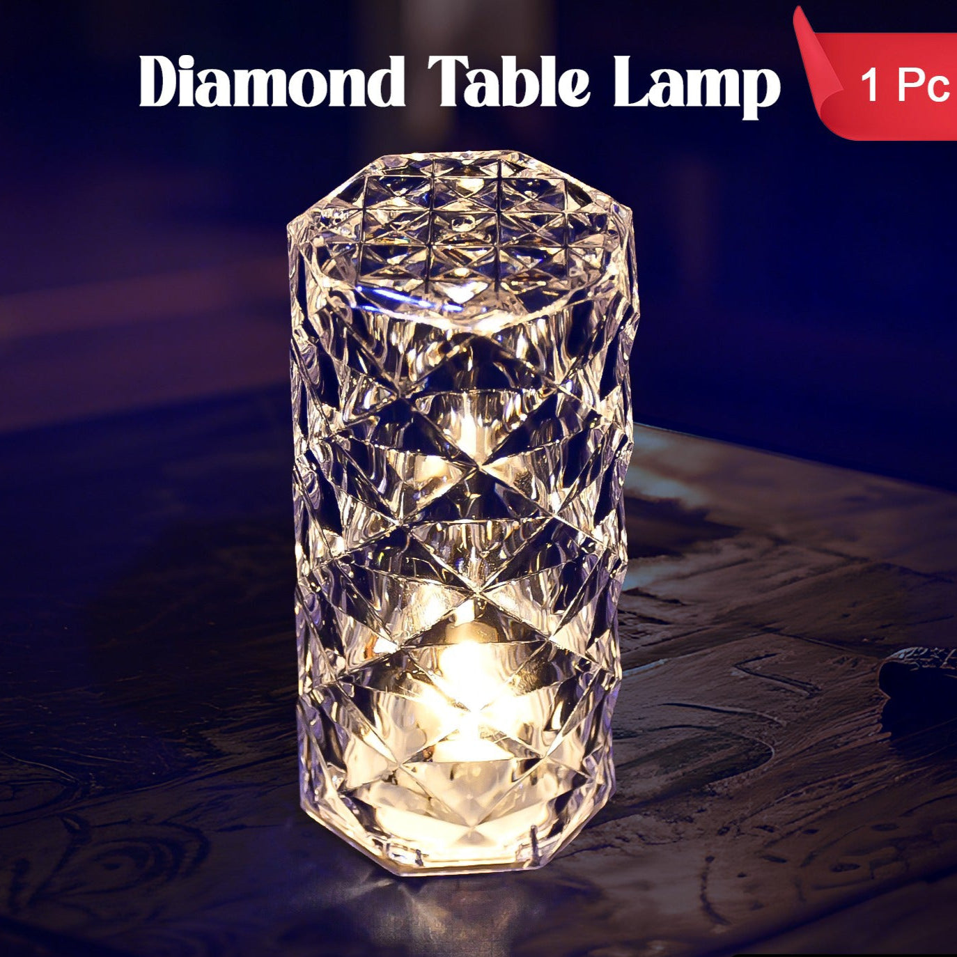 Diamond Table Lamp Candles For Home Decoration Crystal Candle Lights - Happy Price - Image 1