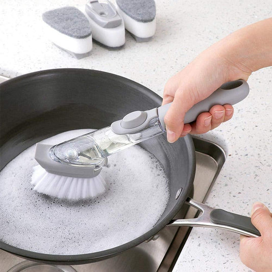 Automatic Liquid Dispenser Dish Clean Brush Scrubber - Happy Price - Image 1