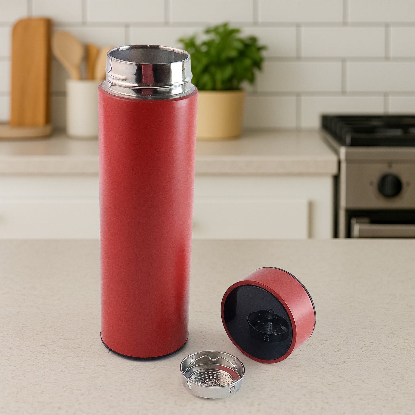 Red Vacuum Insulated Water Bottle (1 Pc  500ml) - Happy Price - Image 5