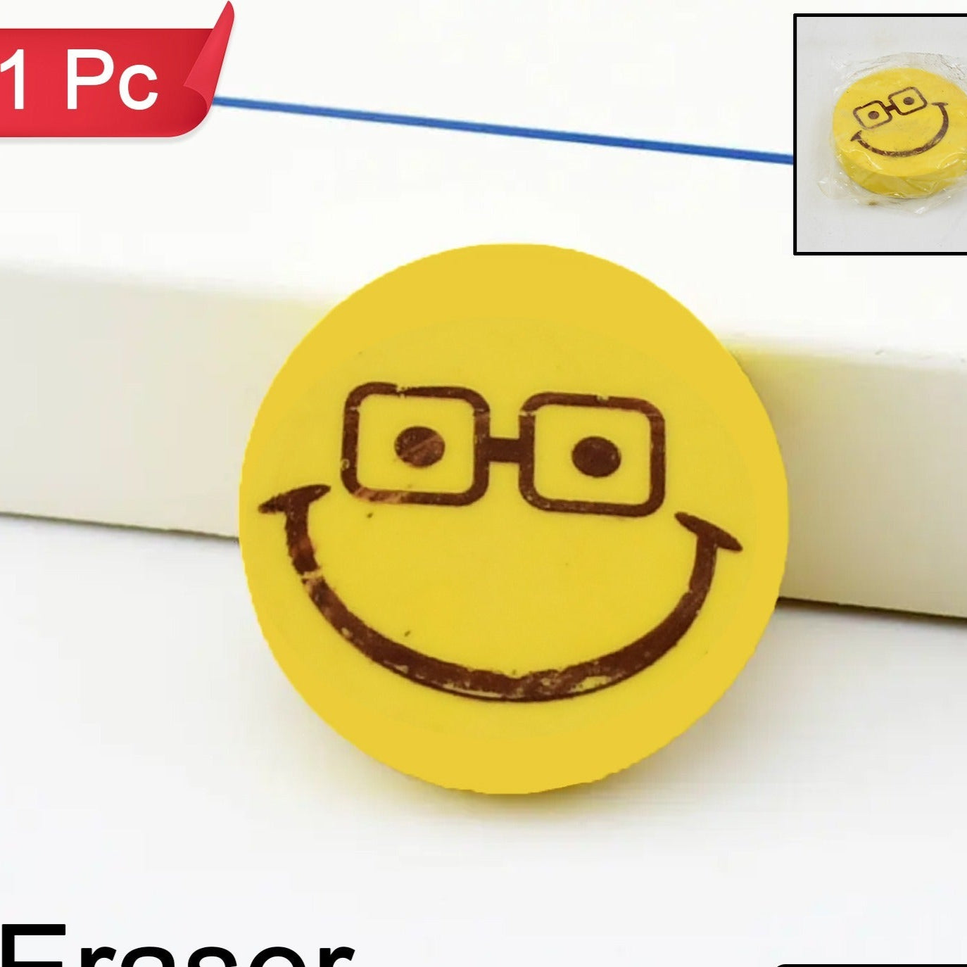 Smiley Design Eraser (1 Pc  Mix Design) - Happy Price - Image 1
