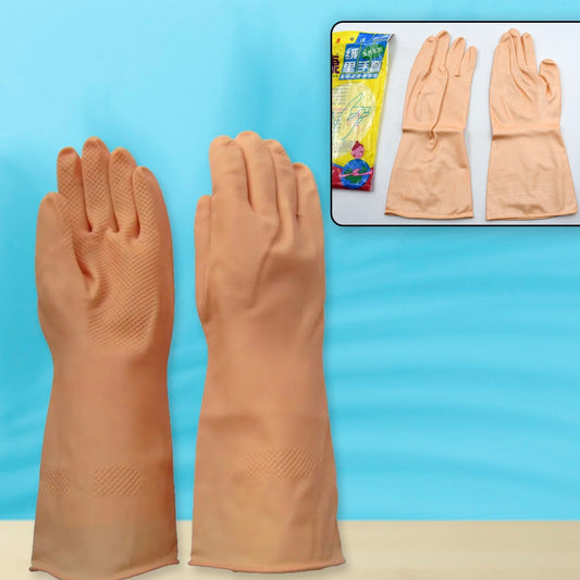 Multipurpose Natural Gum Rubber Reusable Cleaning Gloves - Happy Price - Image 1