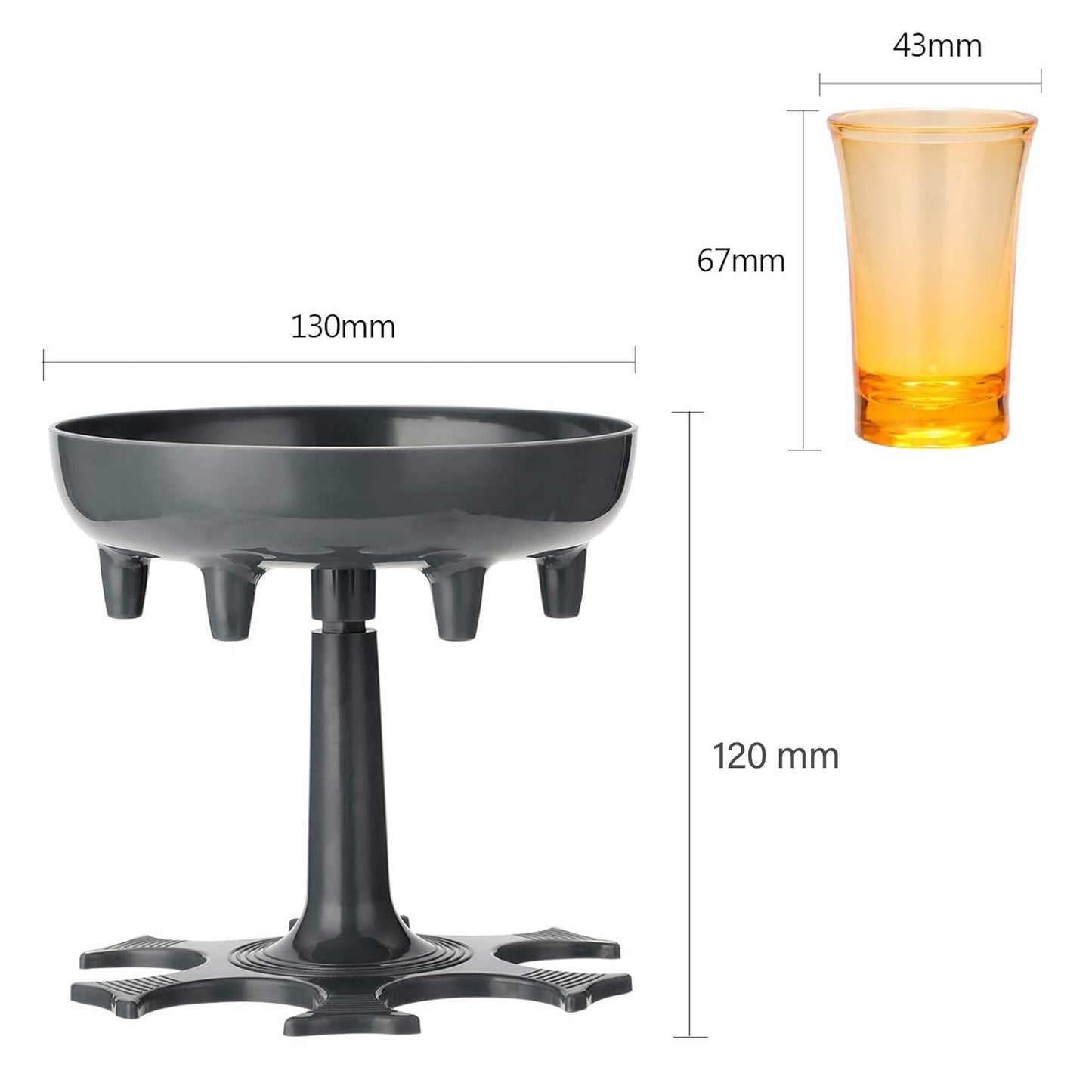 6 Shot Win Glass Dispensers With Tray  6 Pcs Glass - Happy Price - Image 5