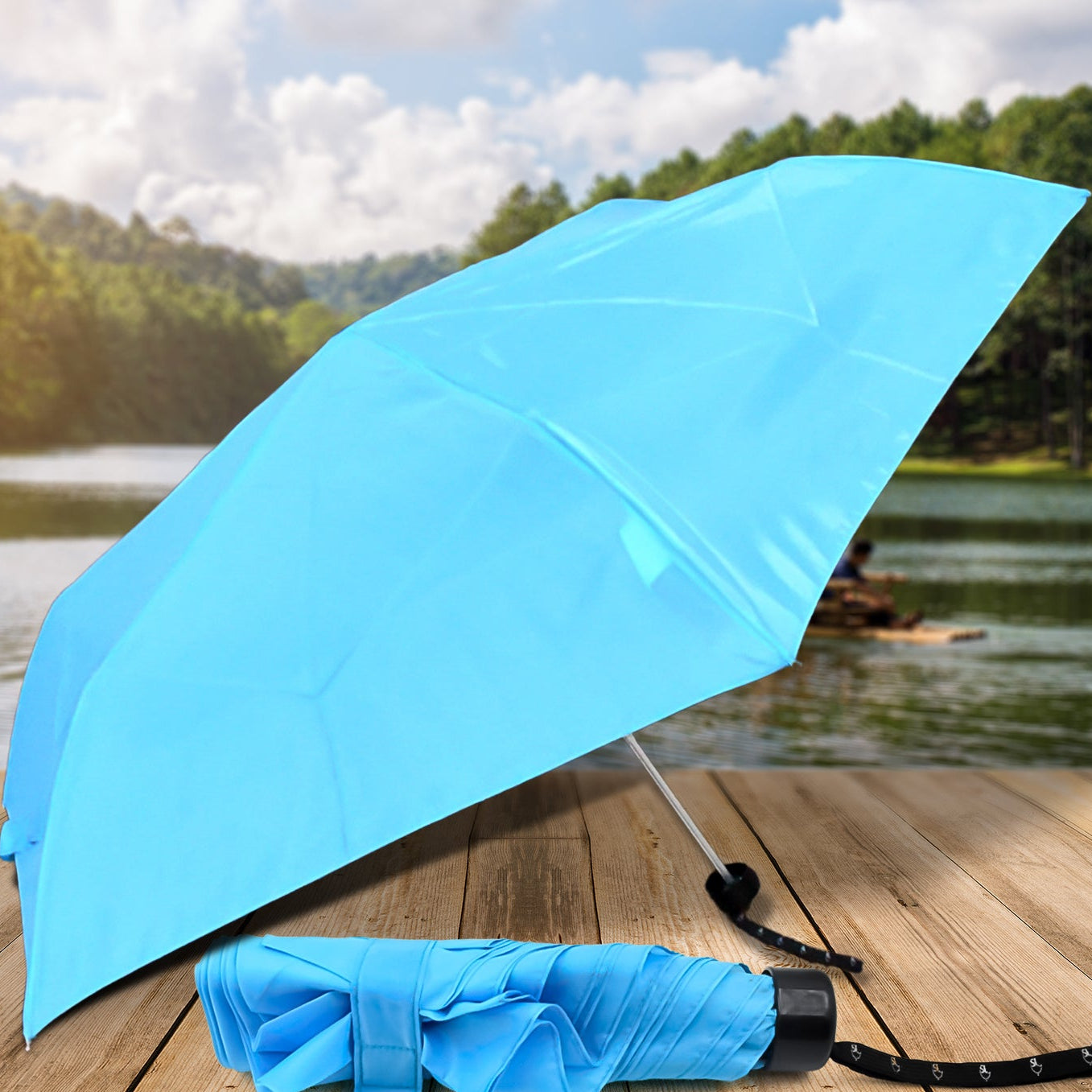 3-foldumbrella Summer Sun And Rain Protectionfoldable Cute Umbrella Uv Protection Rain Sun Umbrella  Travel Accessories  Umbrella For Children Girls And Boys (1 Pc) - Happy Price - Image 1