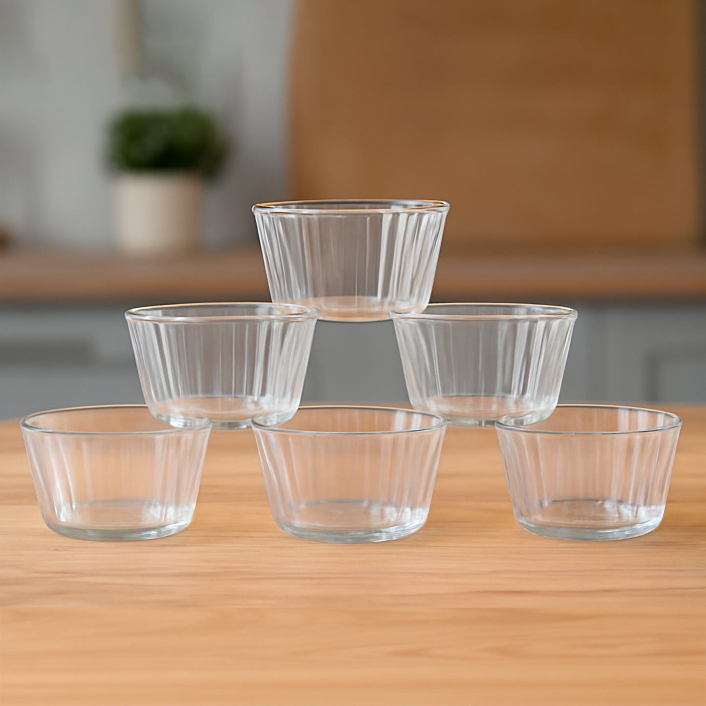 Premium Transparent Plastic Dessert Bowl Set  6 Pieces - Happy Price - Image 3