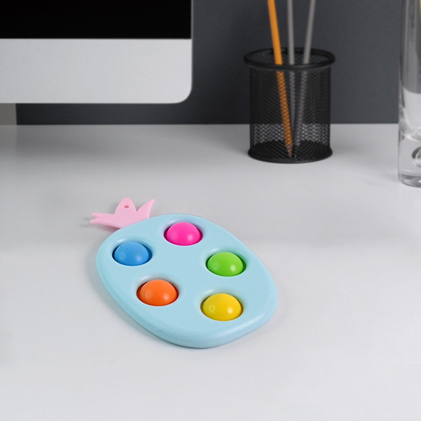 Silicone Push Pop Keychain Toy For Kids (1 Pc) - Happy Price - Image 4