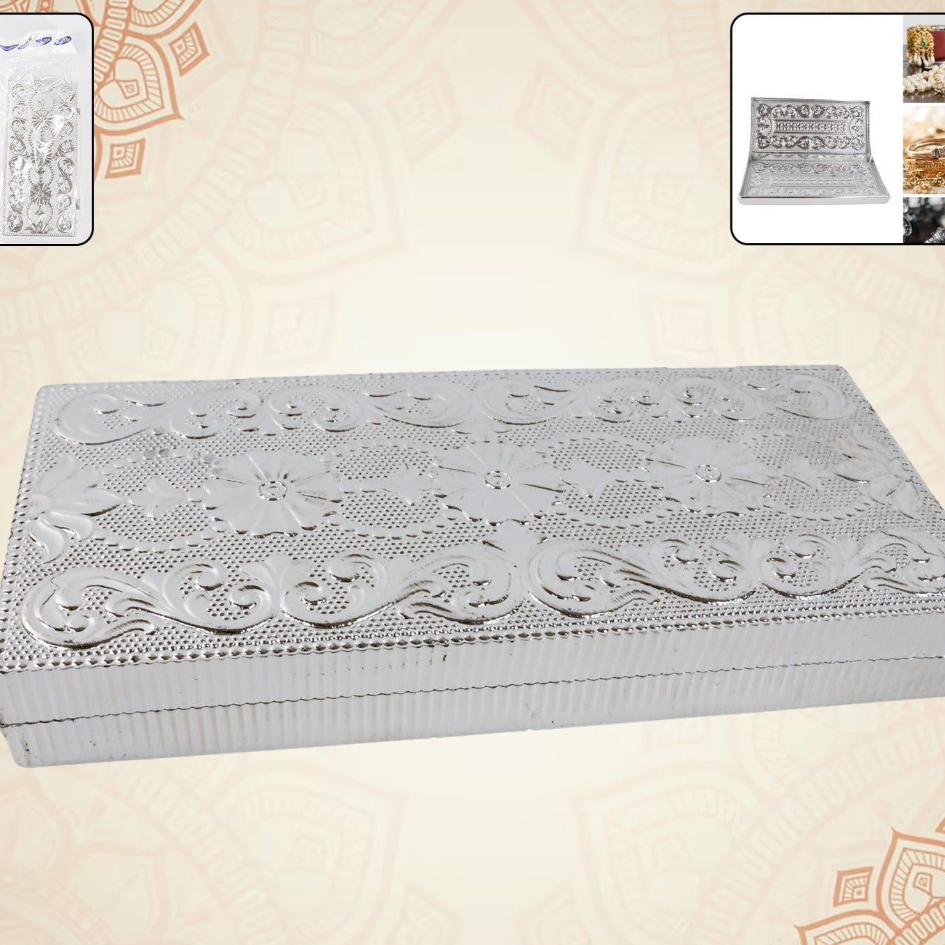 Multipurpose Rectangular Shaped Decorative Designer Gifting Cash Box  (1 Pc  209 Cm) - Happy Price - Image 1