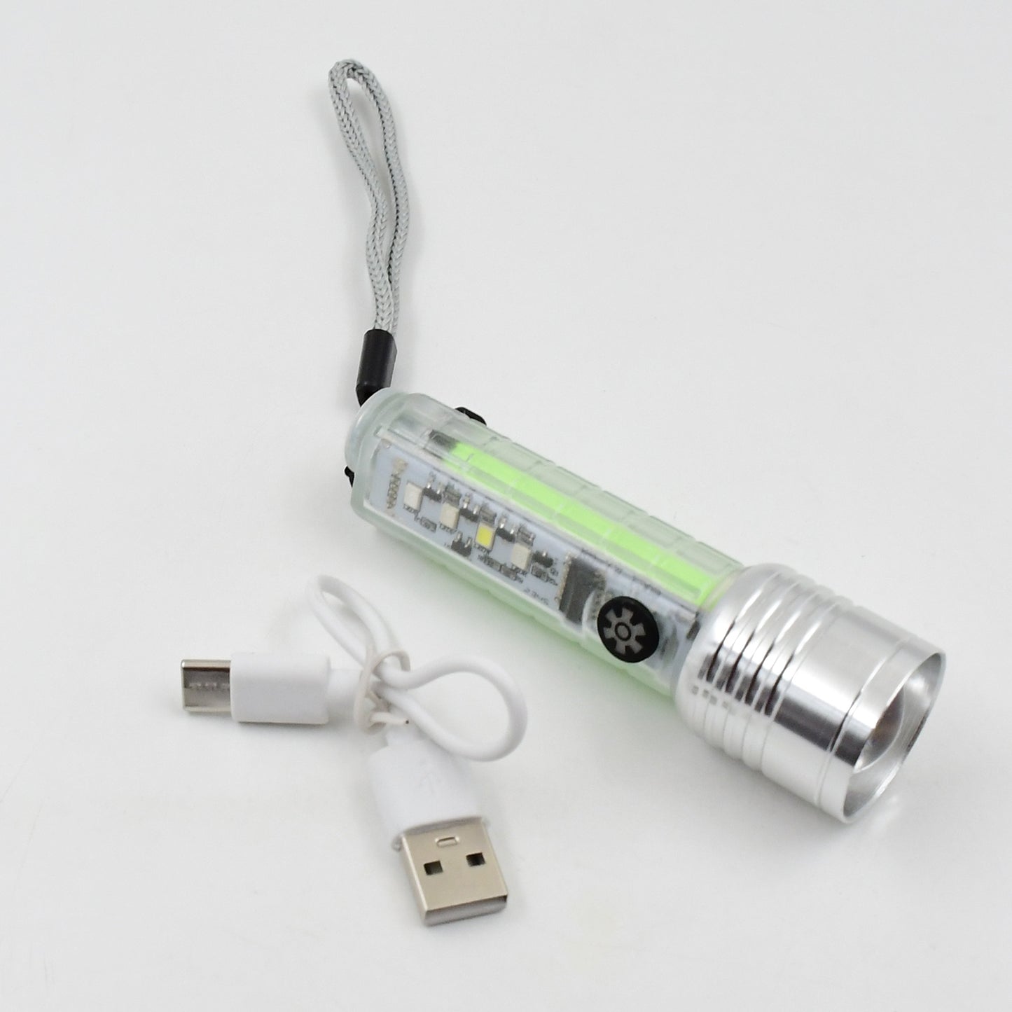 Pattern Flashlight Usb Flashlight Rechargeable Led Torch Light (1 Pc) - Happy Price - Image 4