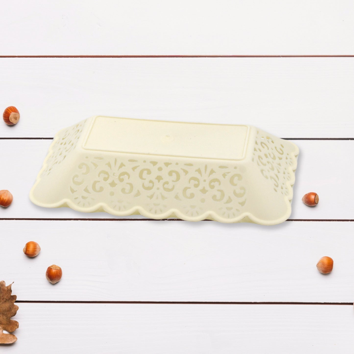 Rectangle Plastic Dinner Plate Snacks  Breakfast Restaurant Serving Trays Home School Coffee Hotel Kitchen Office (8 Pcs Set) - Happy Price - Image 4