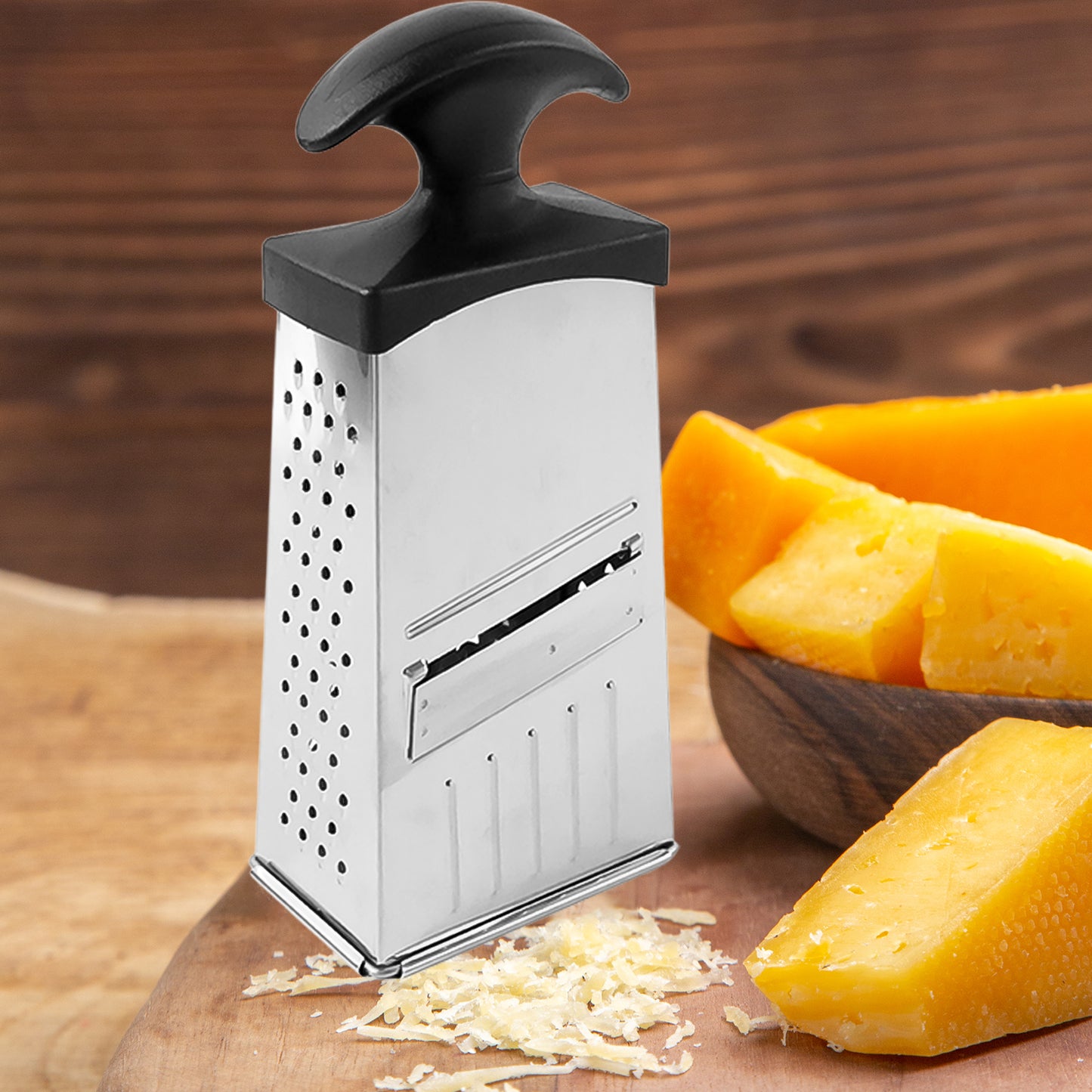 Apex Classic 4-in-1 Stainless Steel Grater  Slicer With Handle - Happy Price - Image 6
