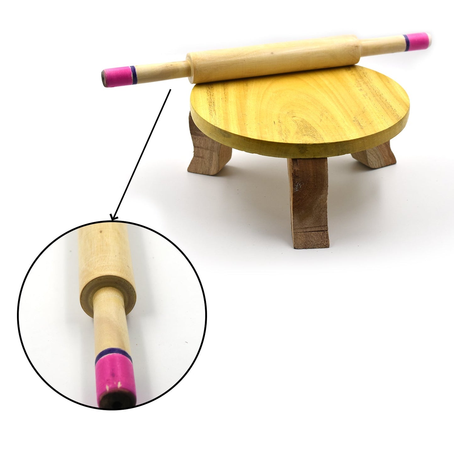 Wooden Belan Used For Home Purposes Including Making Rotis Etc. (Belan Only) - Happy Price - Image 4