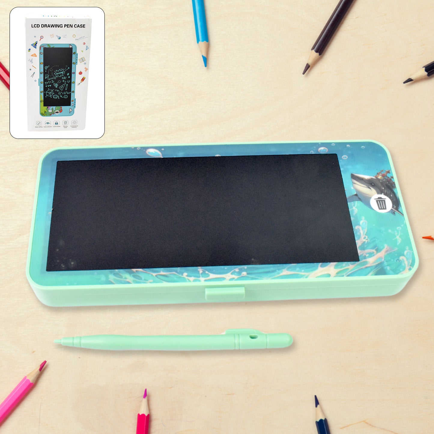 Lcd Drawing Pen Case Blue Colour (1 Pc) - Happy Price - Image 2