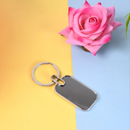 Keyring Metal Keychain Handbag Charm Round Oval Key Rings (1 Pc) - Happy Price - Image 1