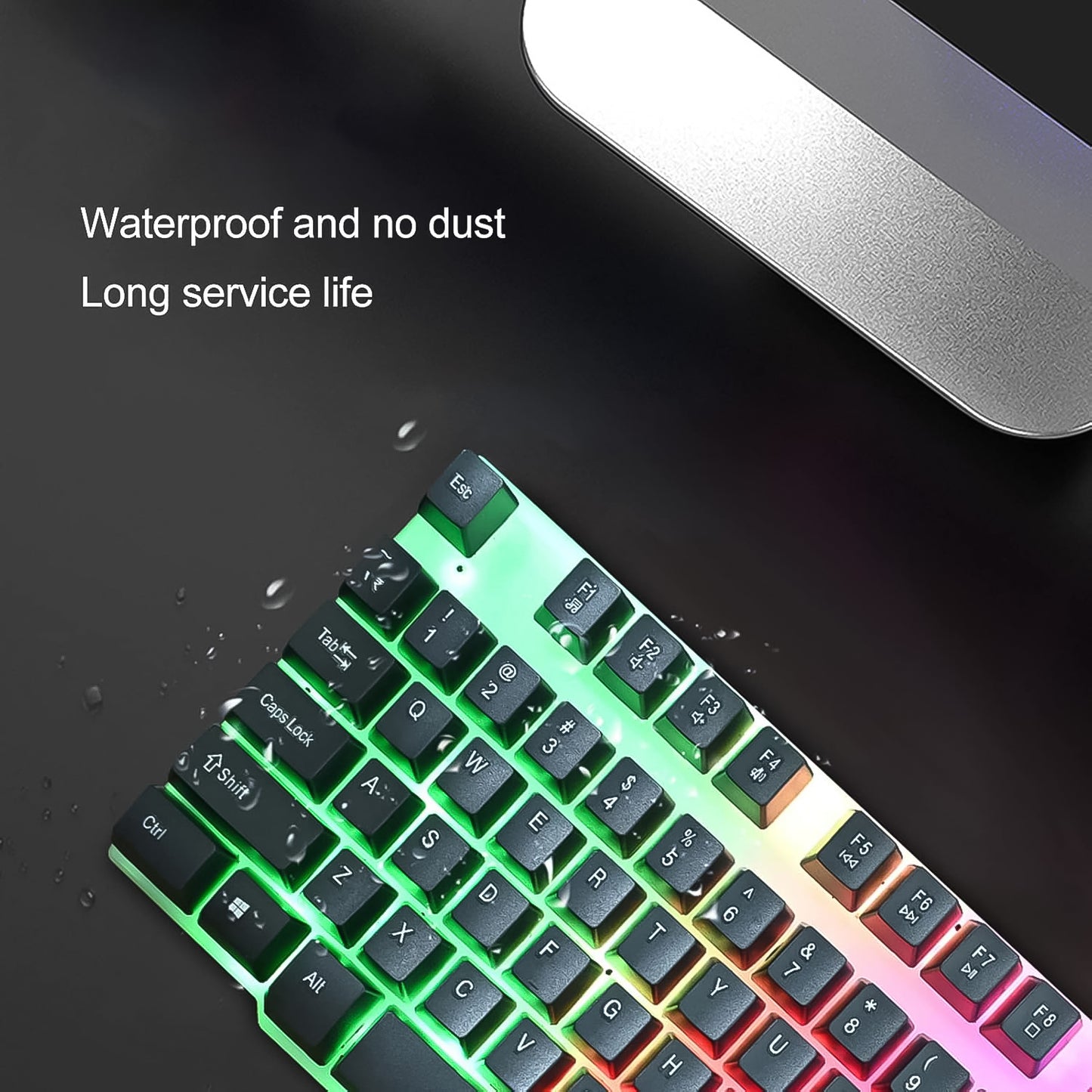 104 Key Colorful Lighting Keyboard Mouse Set (2 Pc Set) - Happy Price - Image 6