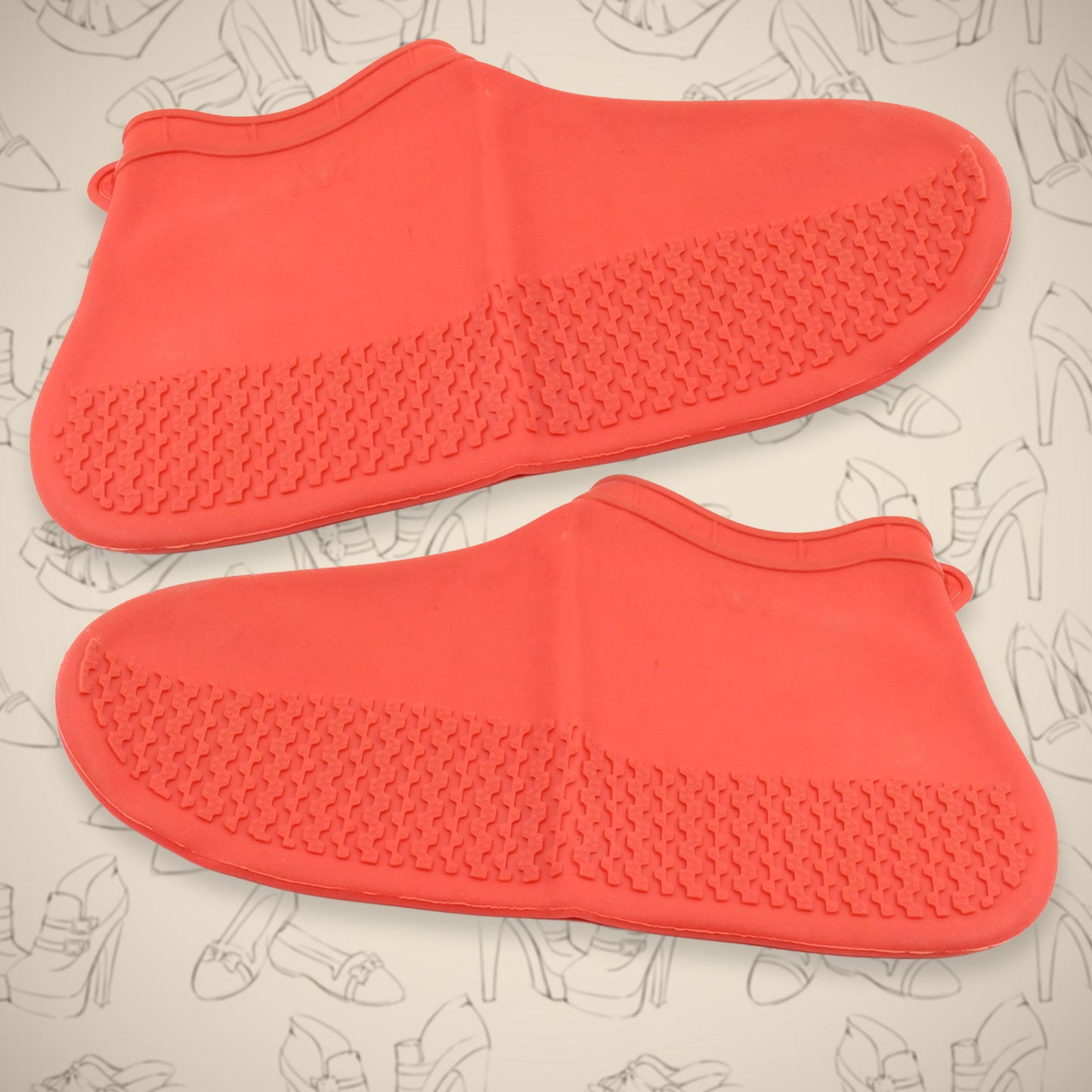 Non-slip Silicone Rain Reusable Anti Skid Waterproof Fordable Boot Shoe Cover (Medium Size  1 Pair  Red) - Happy Price - Image 5
