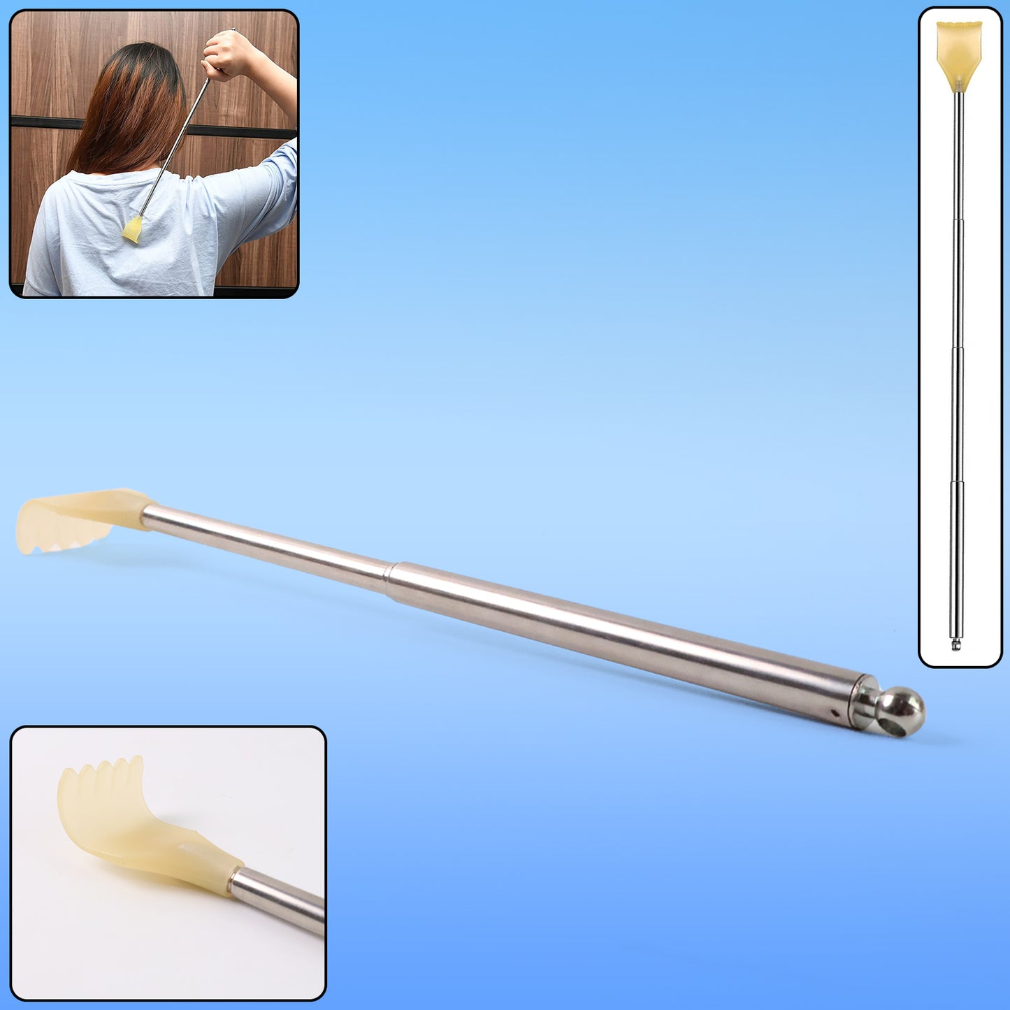 Telescopic Back Scratcher With Plastic Claw (1 Pc) - Happy Price - Image 7