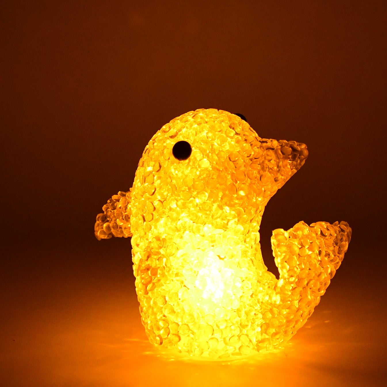 Dolphin Shape Crystal Led Night Light Lamp  Cute Glowing Animal Decorative Light (1 Pc) - Happy Price - Image 1