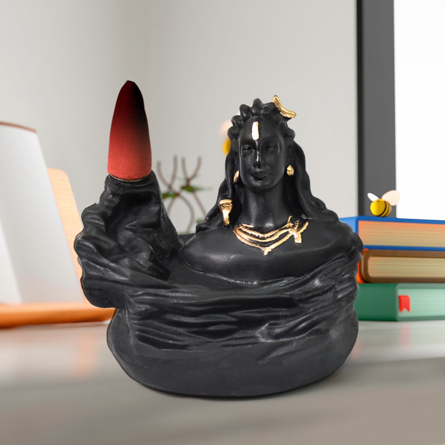 Adiyogi Shiva Backflow Smoke Fountain Incense Holder Burner (1 Pc) - Happy Price - Image 2