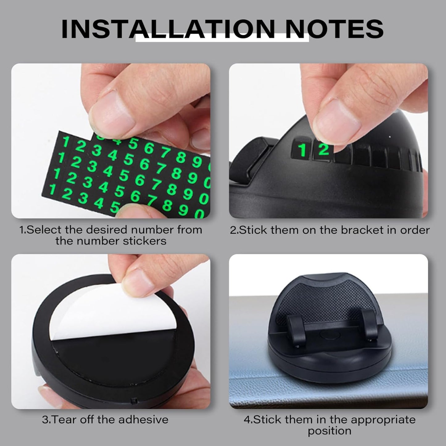 2 In 1 Car Anti-slip Mat Phone Holder Non Slip Sticky Phone Mount Holder (1 Set) - Happy Price - Image 4